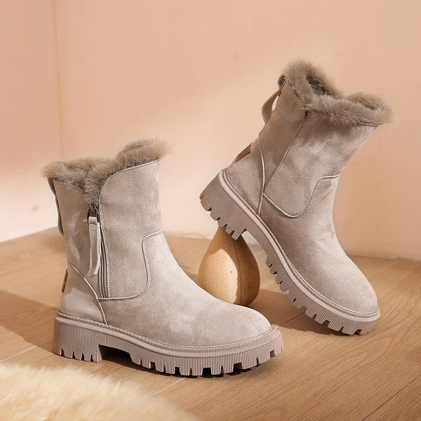 Botines De Invierno Cálidos Para Mujer | Cremallera Lateral