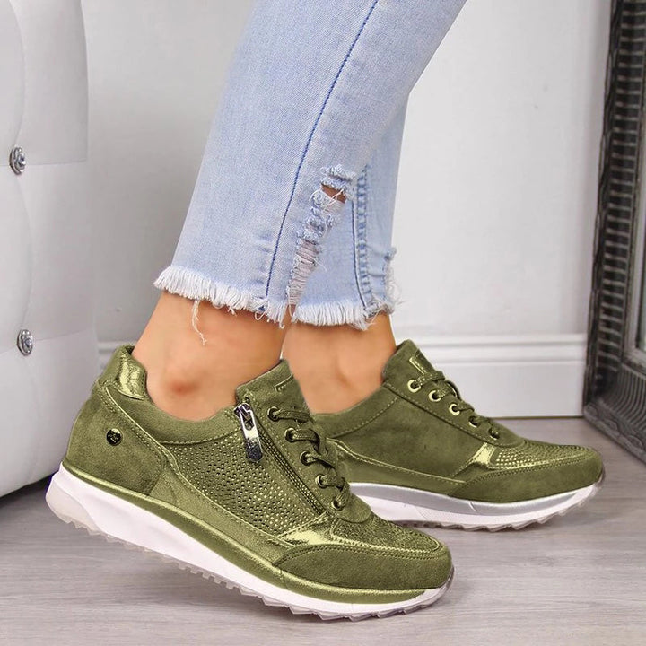 Zapatos Casuales Sin Cordones Para Mujer | Cremallera