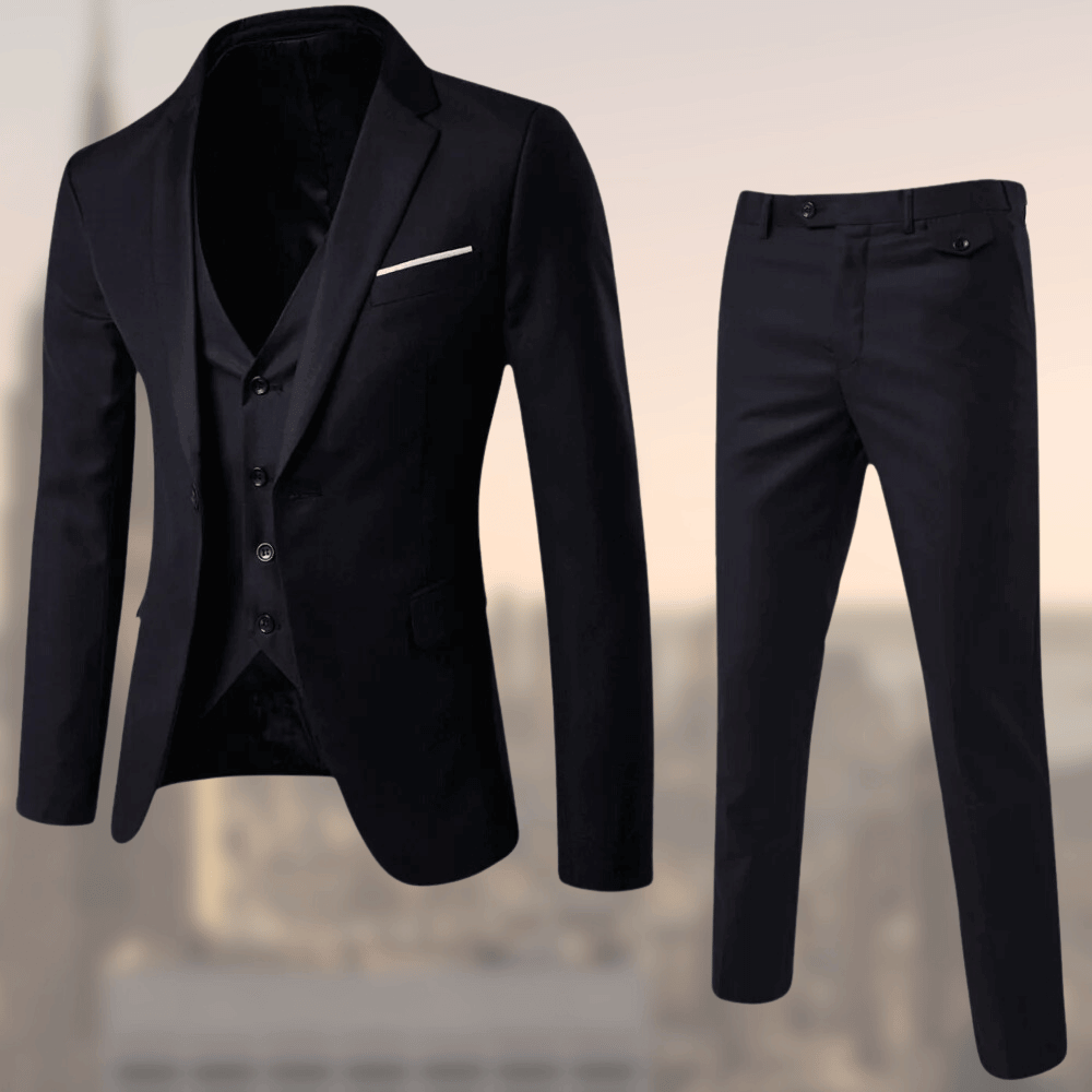 Traje De Tres Piezas Para Invitados A Bodas Para Hombre | Corte Ajustado