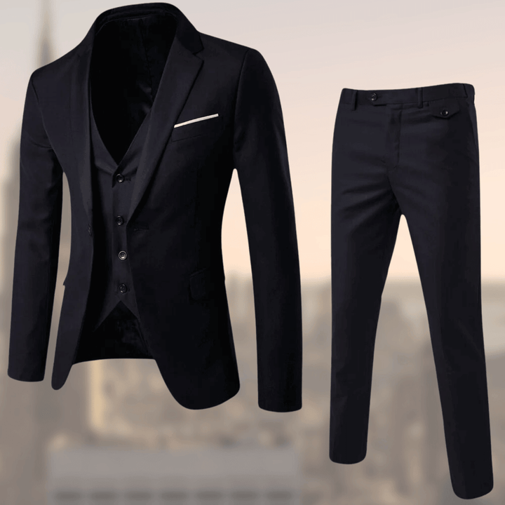 Traje De Tres Piezas Para Invitados A Bodas Para Hombre | Corte Ajustado