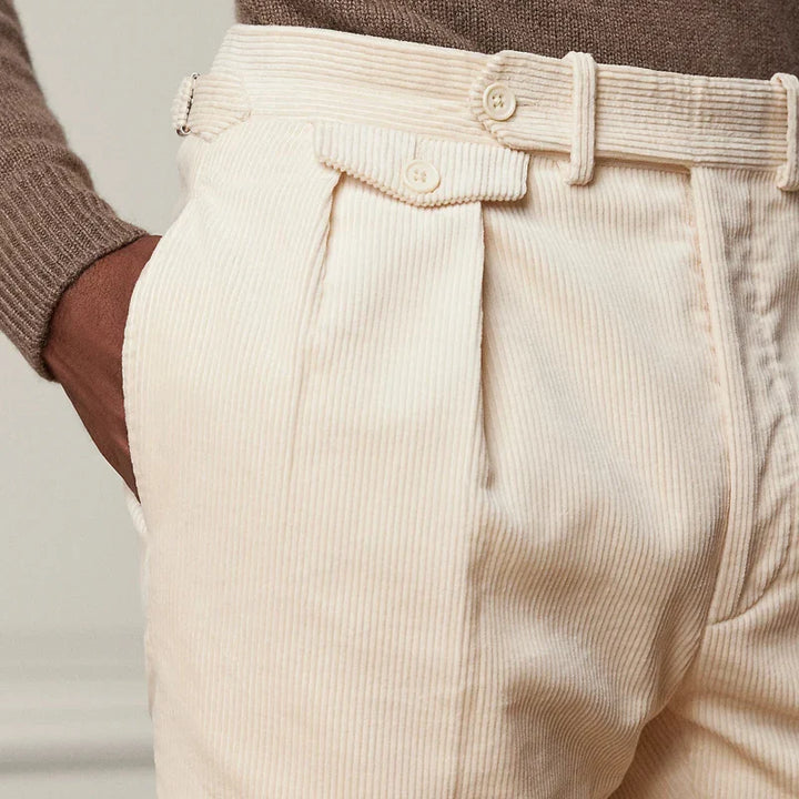 Pantalón Plisado Clásico De Hombre | Cintura Alta
