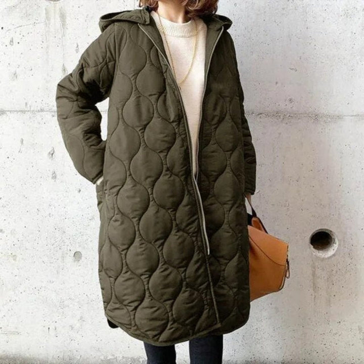 Chaqueta Acolchada Larga Para Mujer | Capucha