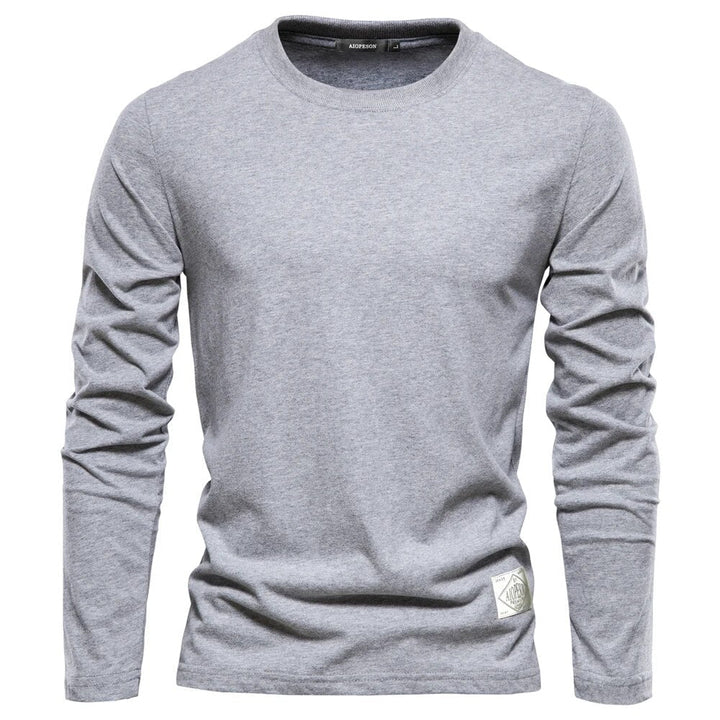 Camiseta Informal De Cuello Redondo Para Hombre | Mangas Largas