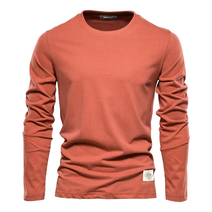 Camiseta Informal De Cuello Redondo Para Hombre | Mangas Largas