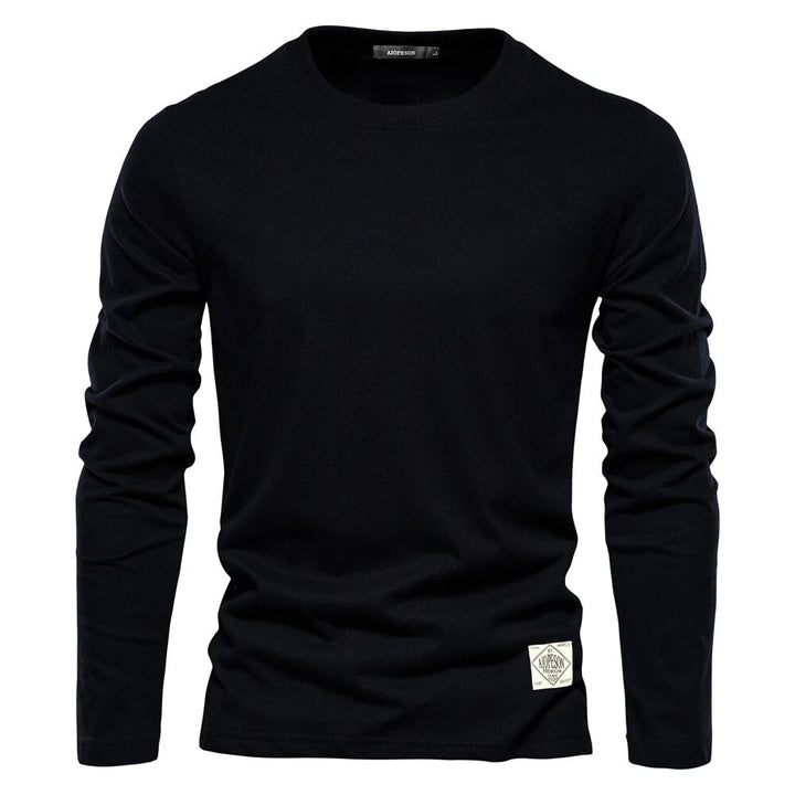 Camiseta Informal De Cuello Redondo Para Hombre | Mangas Largas