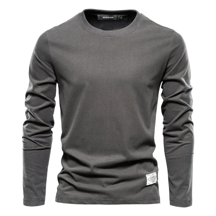 Camiseta Informal De Cuello Redondo Para Hombre | Mangas Largas