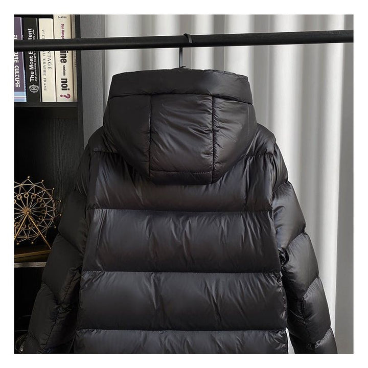 Długa i ciepła kurtka puchowa damska | Kaptur