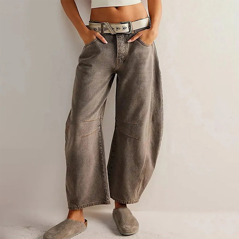 Pantalones De Mujer De Pierna Ancha Y Cintura Alta | Informales