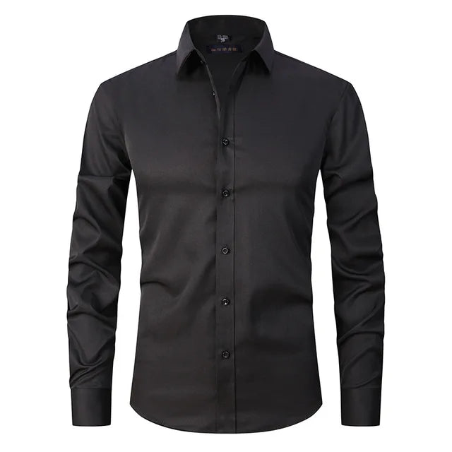 Camisa De Vestir Corte Ajustado Para Hombre | Mangas Largas