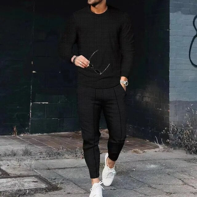 Conjunto Informal De 2 Piezas Para Hombre | Corte Ajustado