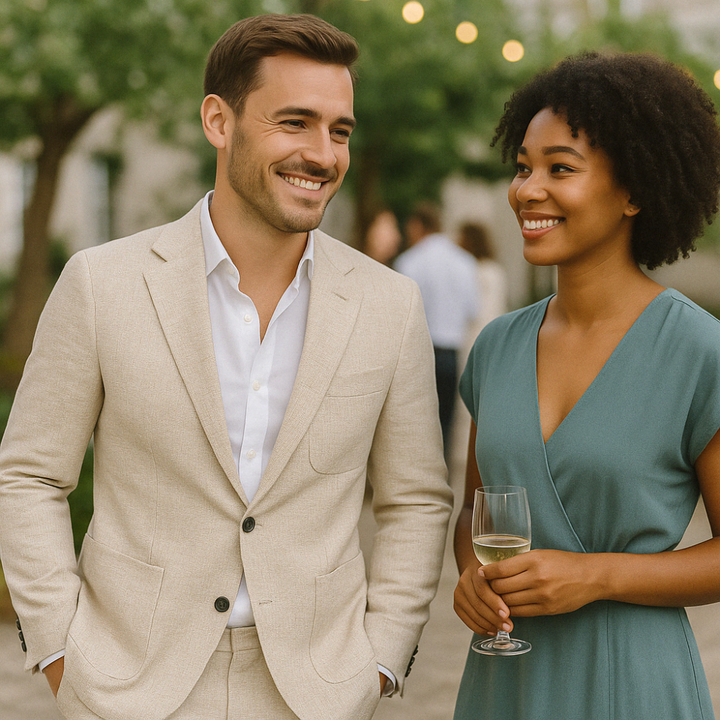 Traje De Dos Piezas Para Invitados A Bodas Para Hombre | Corte Ajustado