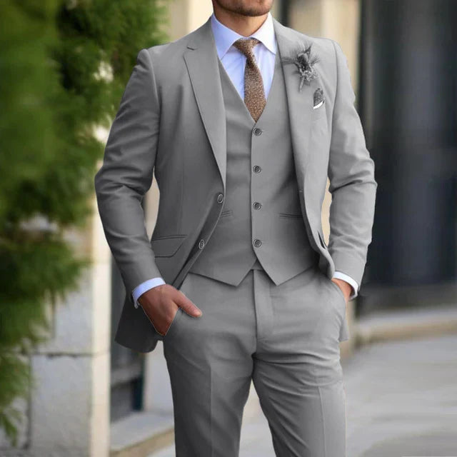 Traje De Invitados De Boda De 3 Piezas | Corte Moderno