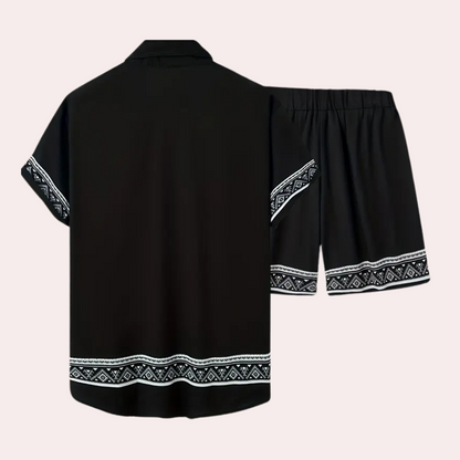Moderno Conjunto Boho de 2 Piezas para Hombre