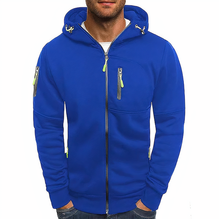 Chaqueta Con Capucha Y Cremallera Para Hombre | Mangas Largas