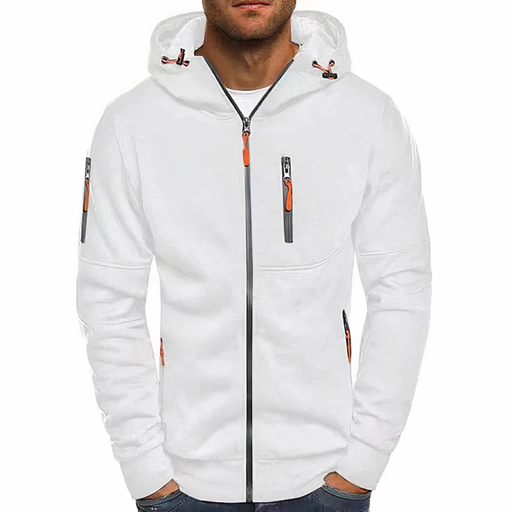 Chaqueta Con Capucha Y Cremallera Para Hombre | Mangas Largas