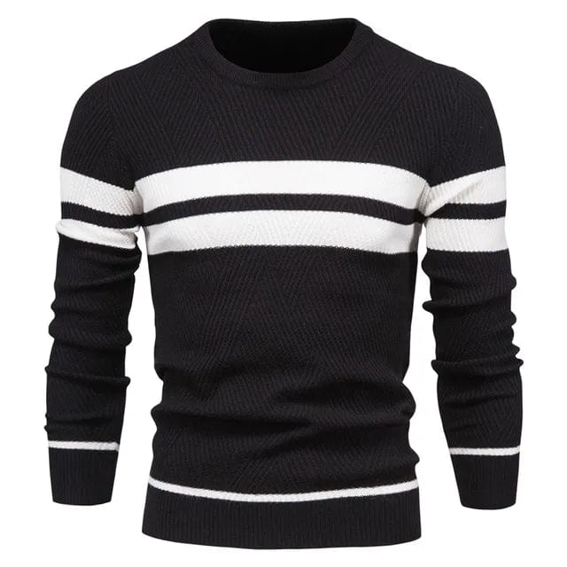 Jersey De Punto A Rayas Para | Mangas Largas