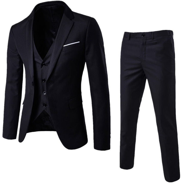 Traje Clásico Moderno De Tres Piezas Y Corte Ajustado Para Invitados A Bodas | Formales