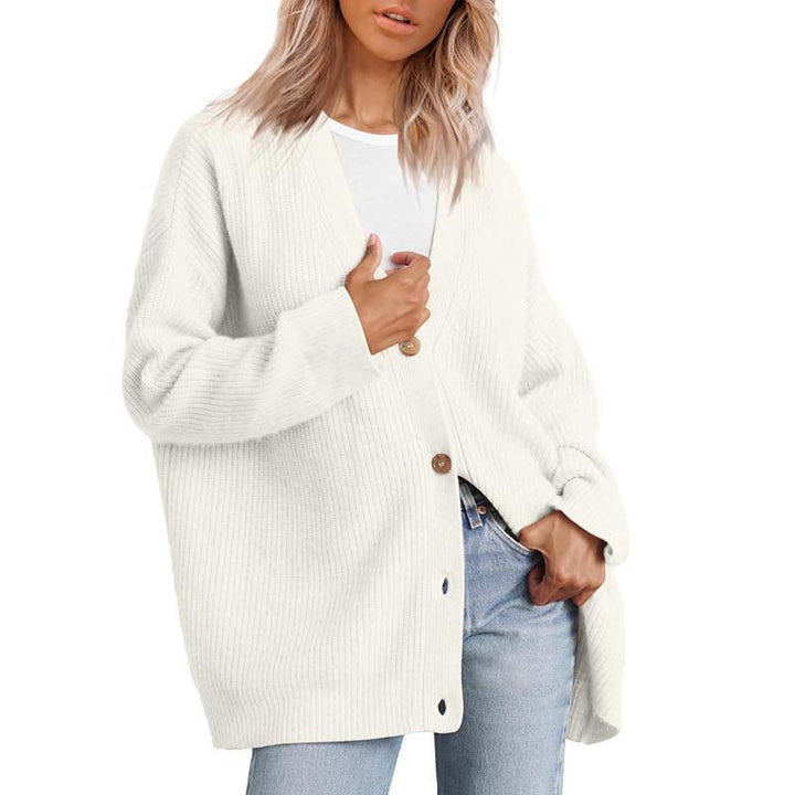 Cardigan De Punto Con Textura Para Mujer | Abotonado