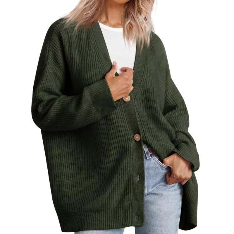 Cardigan De Punto Con Textura Para Mujer | Abotonado