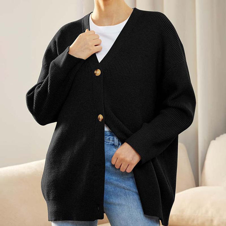 Cardigan De Punto Con Textura Para Mujer | Abotonado