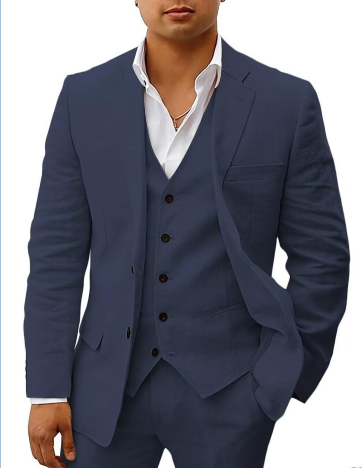 Hombres 3 Piezas Traje De Verano De Invitados De Boda Set | Ligero