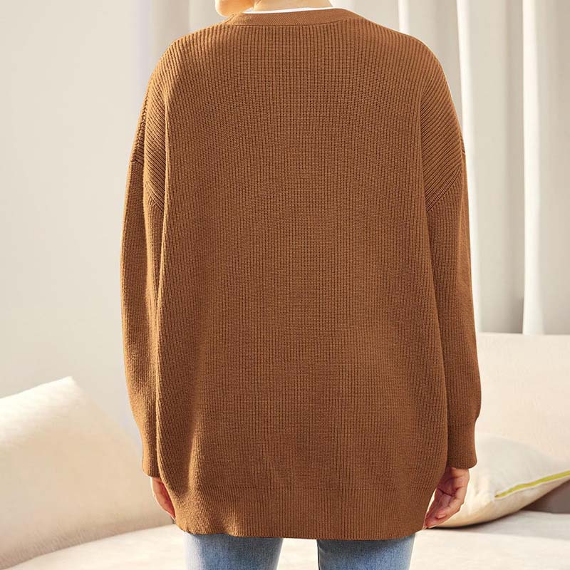 Cardigan De Punto Con Textura Para Mujer | Abotonado