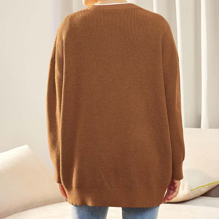 Cardigan De Punto Con Textura Para Mujer | Abotonado