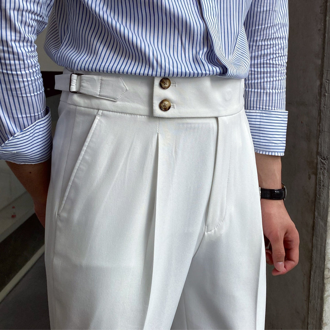 Pantalones Formales De Cintura Alta Para Hombre | Cómodo