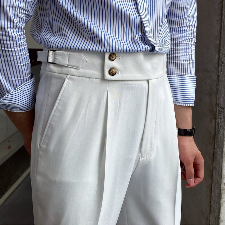 Pantalones Formales De Cintura Alta Para Hombre | Cómodo