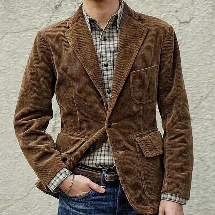 Conjunto De Abrigo Y Chaleco Para Hombre | Cierre Con Botones