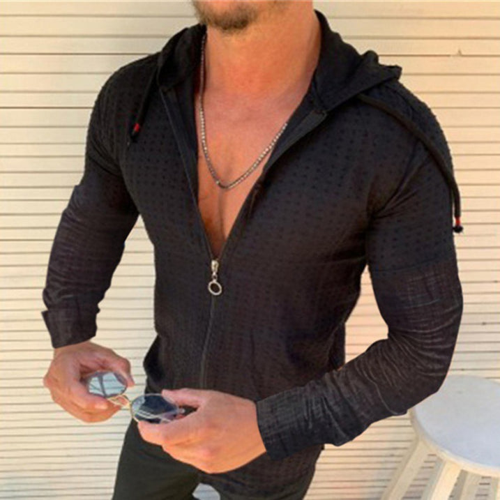 Sudadera Con Cremallera De Un Cuarto Para Hombre | Mangas Largas