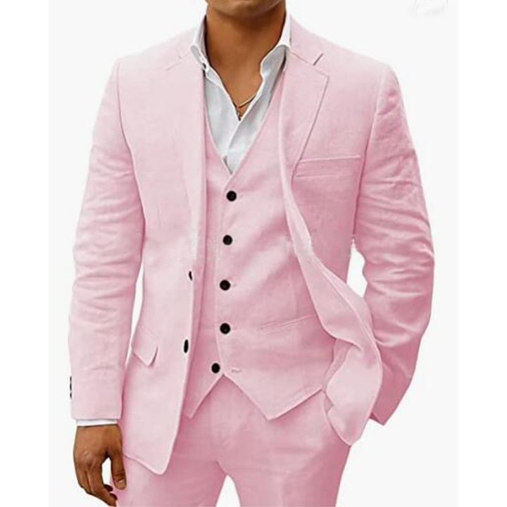 Hombres 3 Piezas Traje De Verano De Invitados De Boda Set | Ligero