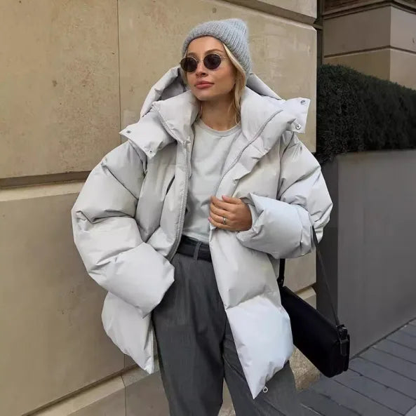 Chaqueta De Invierno Con Capucha Para Mujer | Abrigada