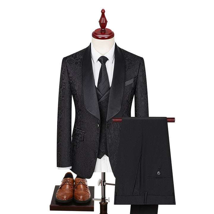 Traje Para Invitado De Boda De Tres Piezas Estampado Para Hombre | Formal