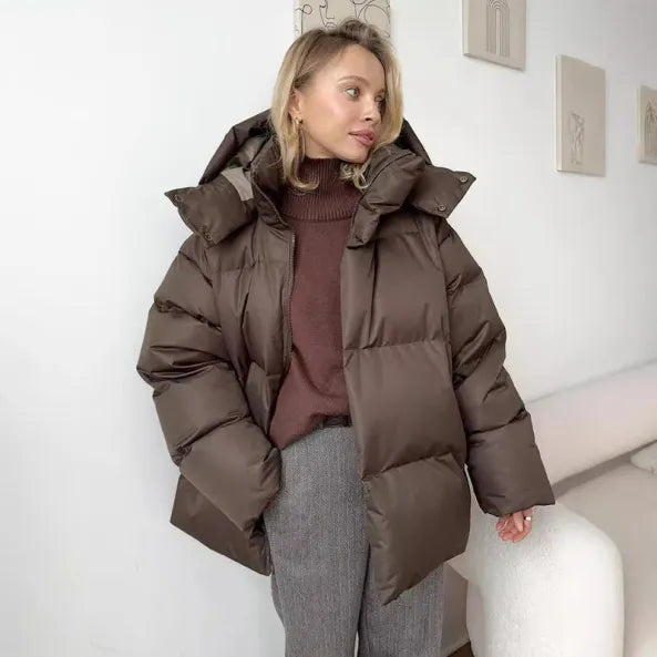 Chaqueta De Invierno Con Capucha Para Mujer | Abrigada