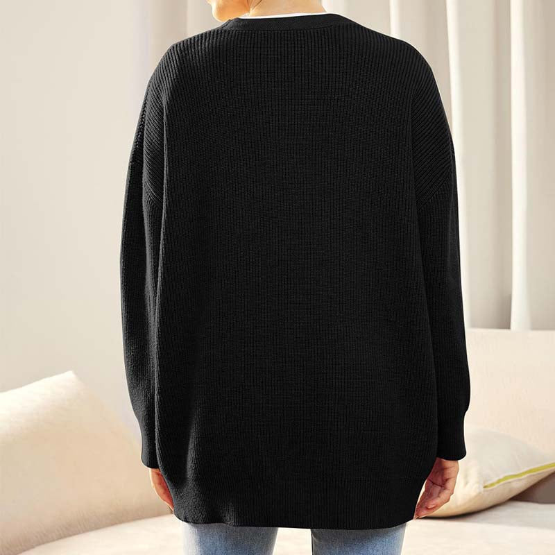 Cardigan De Punto Con Textura Para Mujer | Abotonado