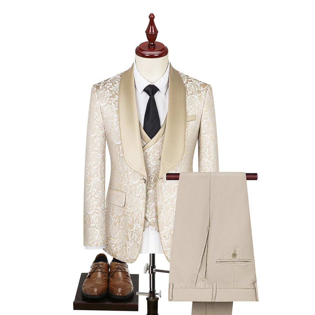 Traje Para Invitado De Boda De Tres Piezas Estampado Para Hombre | Formal