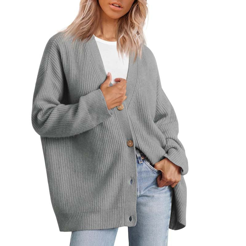 Cardigan De Punto Con Textura Para Mujer | Abotonado