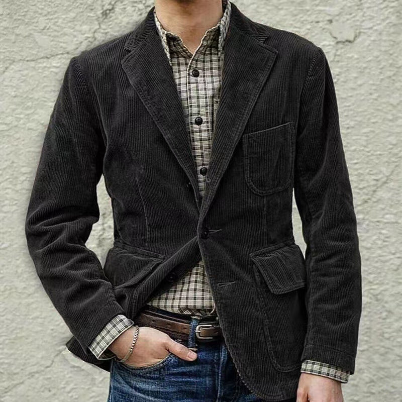 Conjunto De Abrigo Y Chaleco Para Hombre | Cierre Con Botones