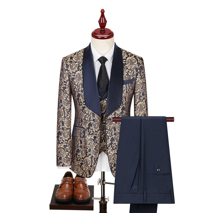 Traje Para Invitado De Boda De Tres Piezas Estampado Para Hombre | Formal
