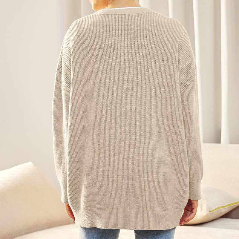 Cardigan De Punto Con Textura Para Mujer | Abotonado