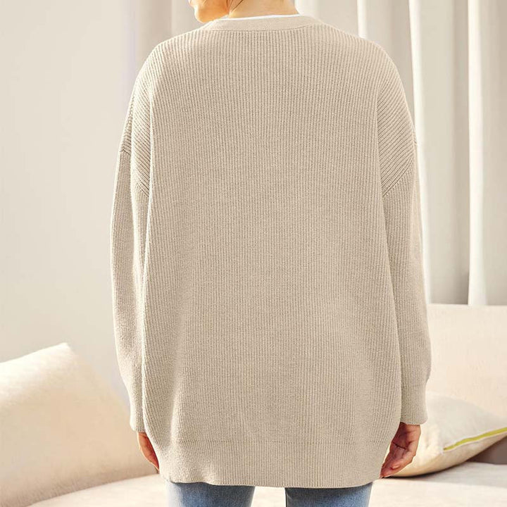 Cardigan De Punto Con Textura Para Mujer | Abotonado