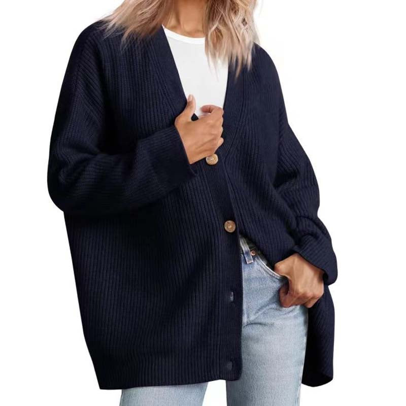 Cardigan De Punto Con Textura Para Mujer | Abotonado