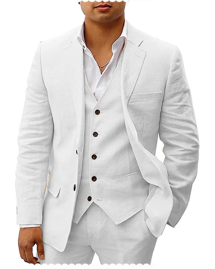 Hombres 3 Piezas Traje De Verano De Invitados De Boda Set | Ligero