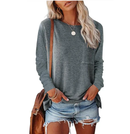Sudadera Extragrande De Manga Larga Para Mujer | Cuello Redondo