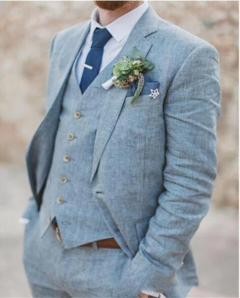 Traje Para Invitado De Boda De Tres Piezas De Verano Para Hombre | Moderno