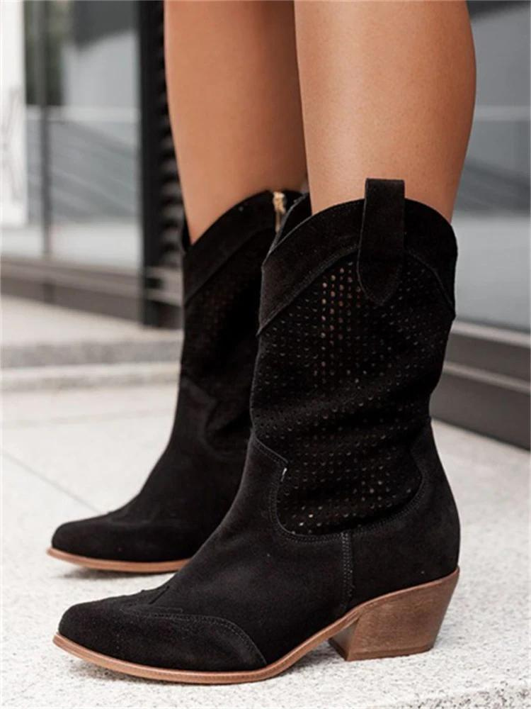 Botas Vaqueras Clásicas Para Mujer | Sin Cordones