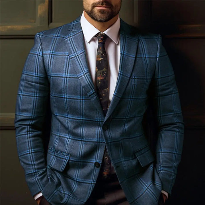 Chaqueta Blazer De Cuadros Para Hombre | Informal