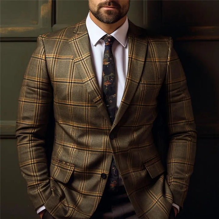Chaqueta Blazer De Cuadros Para Hombre | Informal