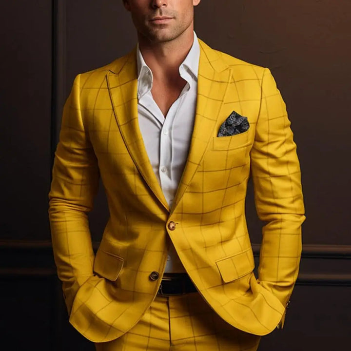 Chaqueta Blazer De Cuadros Para Hombre | Informal